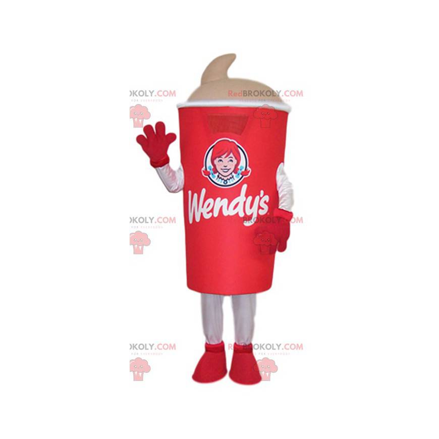 Mascot red and white ice cream - Redbrokoly.com