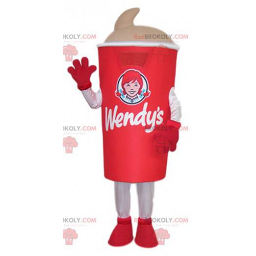 Mascot red and white ice cream - Redbrokoly.com