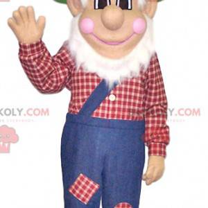 Bondemaskot med overall. Bondedragt - Redbrokoly.com