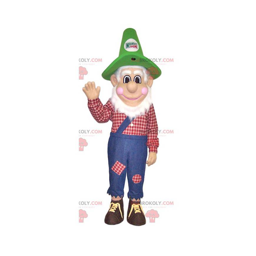 Peasant mascot with overalls. Peasant costume - Redbrokoly.com