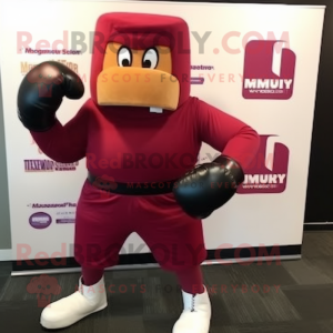 Maroon Boksehanske maskot...