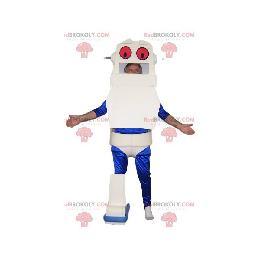 Mascot vit och blå robot. Robotdräkt - Redbrokoly.com Mascot vit och blå robot. Robotdräkt - Redbrokoly.com