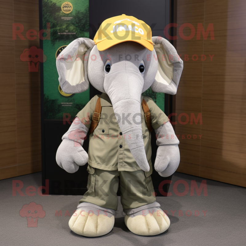 nan Elephant mascot costume character dressed with a Chinos and Beanies