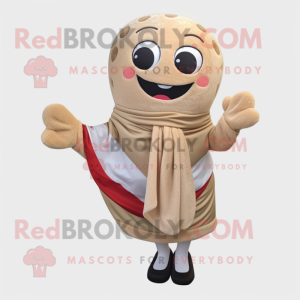 Beige Burgers maskot drakt...