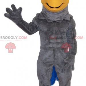 Mascotte d'aigle gris. Costume d'aigle - Redbrokoly.com