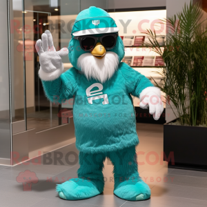 Teal Chief mascotte kostuum...