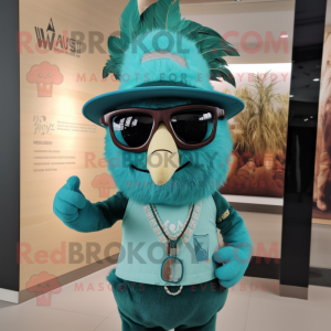 Teal Chief mascotte kostuum...