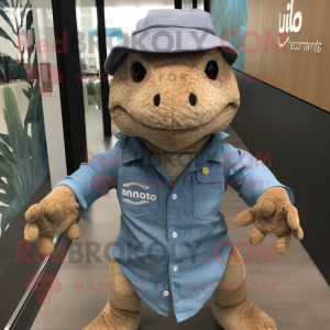 Tan Komodo Dragon mascotte...