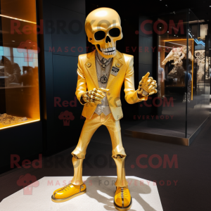 Gold Skull maskot drakt...