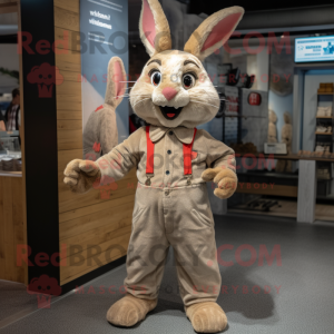 Tan Rabbit mascotte kostuum...