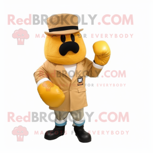 Gold Boxing Glove maskot...