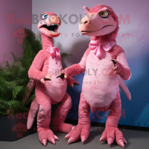 Pink Deinonychus maskot...