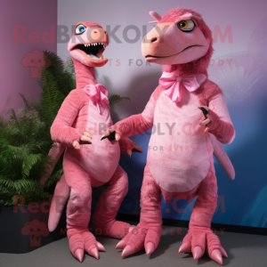Roze Deinonychus mascotte...