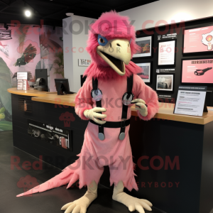 Pink Deinonychus maskot...