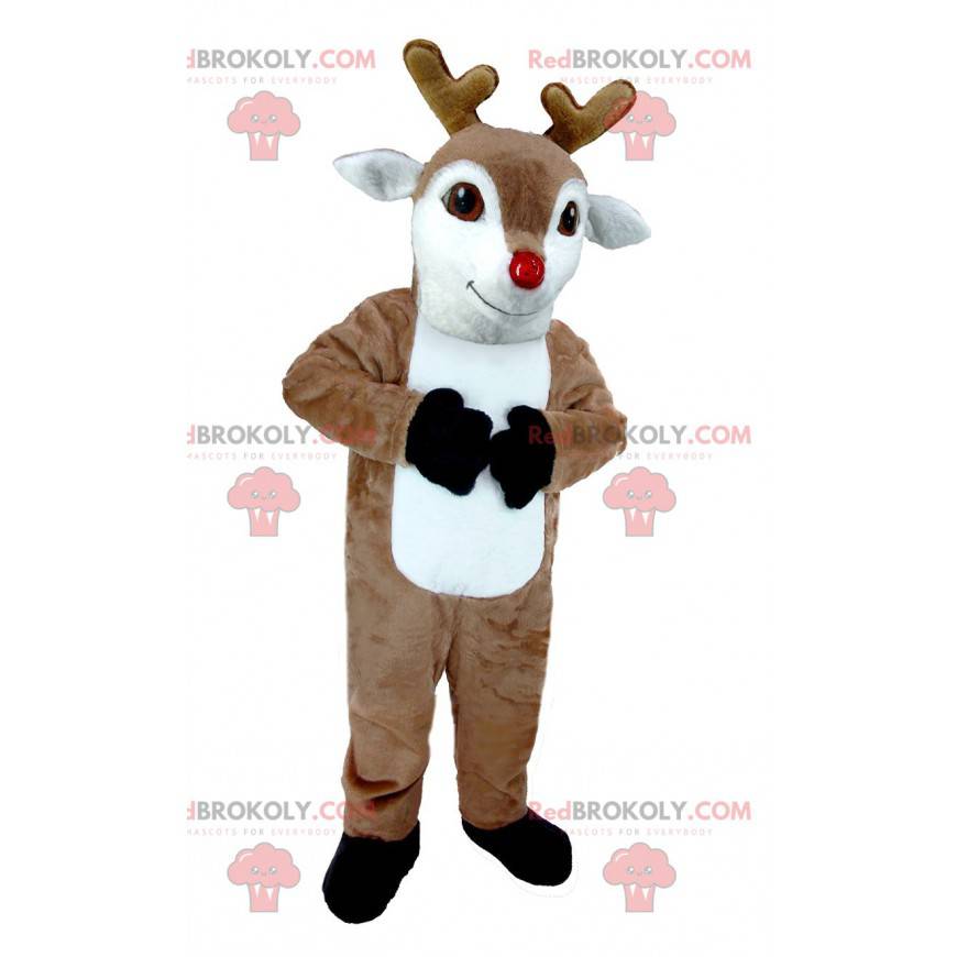 Caribou elk hnědý a bílý sob maskot - Redbrokoly.com