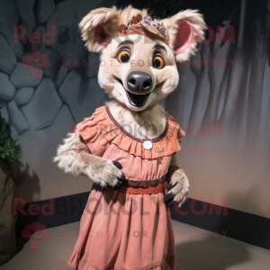 Peach Hyena maskot kostume...