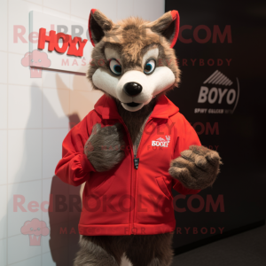 Red Say Wolf maskot kostym...