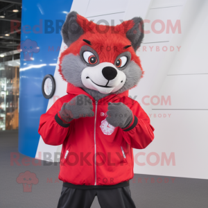 Red Say Wolf maskot kostume...