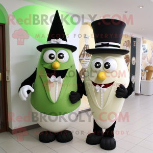 Olive Ice Cream Cone maskot...