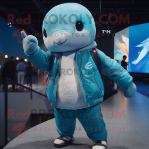 Cyan Narwhal mascotte...