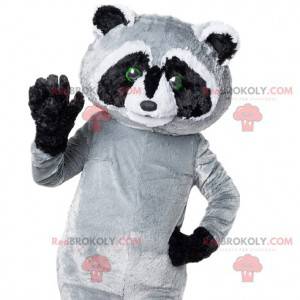 Mascot mapache gris y negro demasiado lindo - Redbrokoly.com