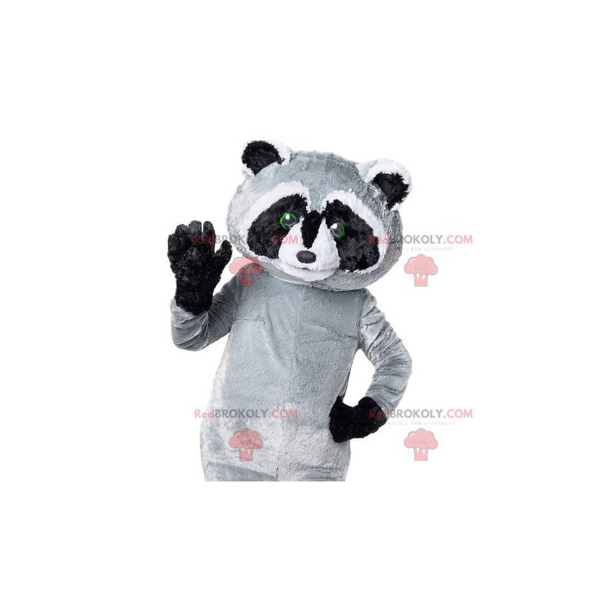Mascotte de Raton-laveur gris et noir trop mignon - Mascotte de Raton-laveur gris et noir trop mignon -