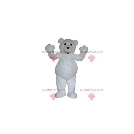 Super touching polar bear mascot. Polar bear costume -