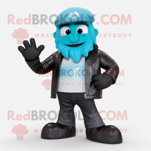 Cyan Ice maskot kostym...