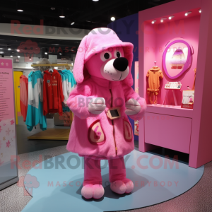 Pink Dog mascotte kostuum...