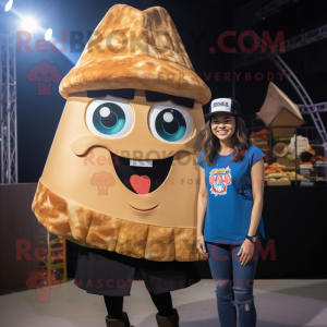 nan Nachos mascot costume character dressed with a Tank Top and Berets