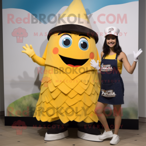 nan Nachos mascot costume character dressed with a Tank Top and Berets