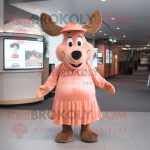 Peach Moose maskot kostume...