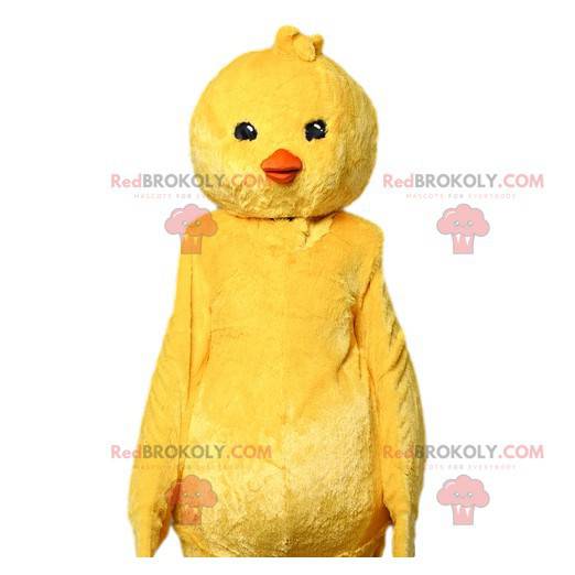 Gul dama maskot. Gul kyllingdrakt - Redbrokoly.com