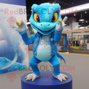 Sky Blue Geckos mascotte...