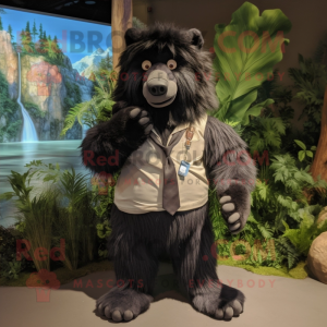 Black Sloth Bear mascotte...