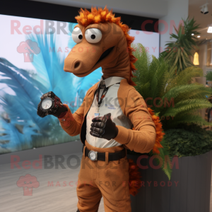 Brown Sea Horse mascotte...