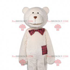 Polar bear mascot with a checkered bow tie - Redbrokoly.com