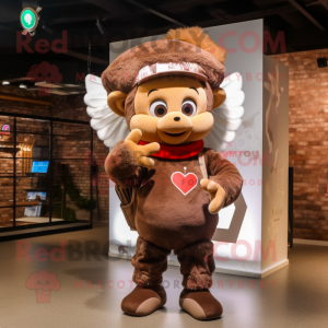 Brun Amor maskot kostume...