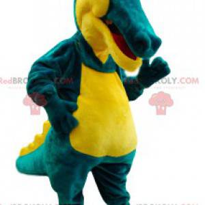 Very comical green and yellow crocodile mascot. - Redbrokoly.com