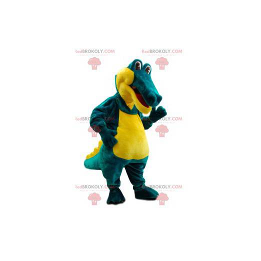 Very comical green and yellow crocodile mascot. - Redbrokoly.com
