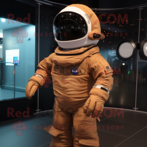 Bruine astronaut mascotte...