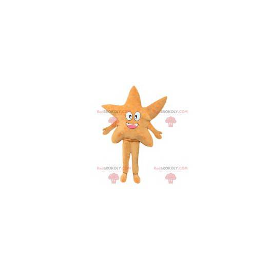 Béžová hvězda maskot. Hvězdný kostým - Redbrokoly.com