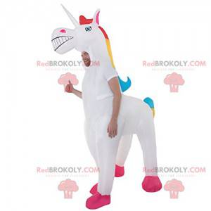 Unicorn mascot and his rainbow mane - Redbrokoly.com