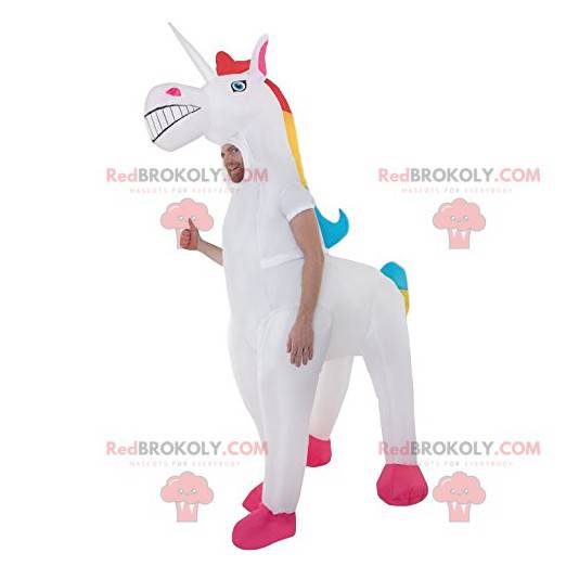 Unicorn maskot og hans regnbueman - Redbrokoly.com