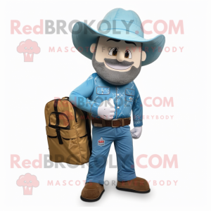 Sky Blue Cowboy mascotte...