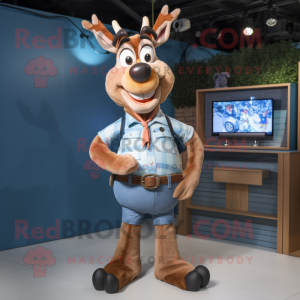 Brown Reindeer mascotte...