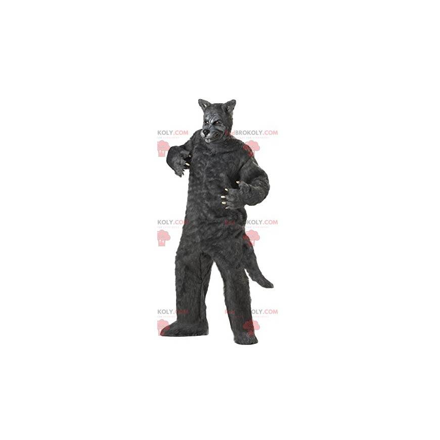 Skrämmande grå vargmaskot. Vargdräkt - Redbrokoly.com Skrämmande grå vargmaskot. Vargdräkt - Redbrokoly.com