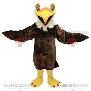 Mascota águila real marrón y blanca. Disfraz de águila -