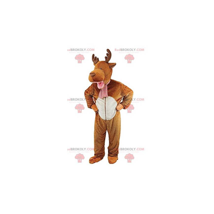 Mascote de veado marrom. Fantasia de cervo marrom - Mascote de veado marrom. Fantasia de cervo marrom -