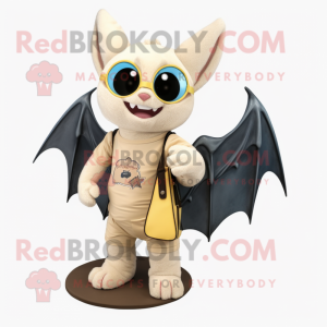 Cream Bat mascotte kostuum...